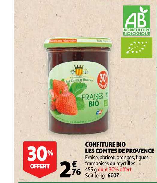 confiture bio les comtes de provence