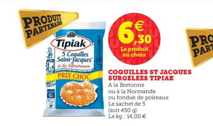 coquilles st jacques surgelées tipiak