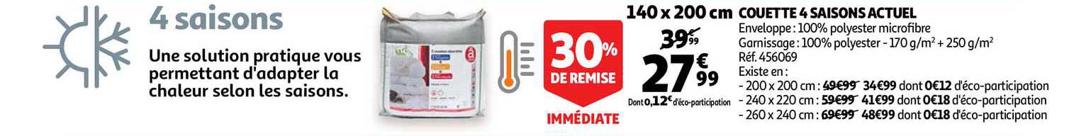 Couette 4 Saisons Actuel 30% Remise Immédiate