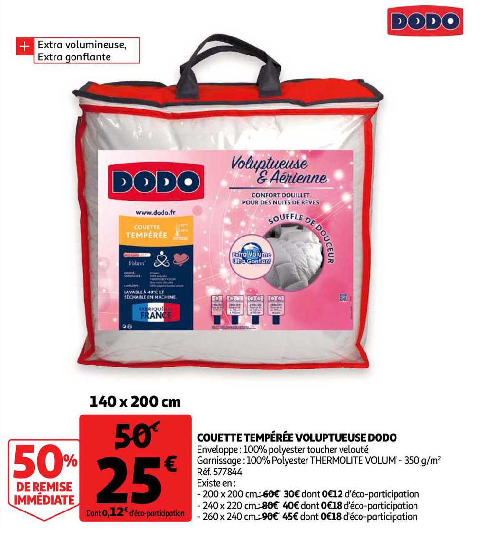Couette Tempérée Voluptueuse Dodo 50% De Remise Immédiate