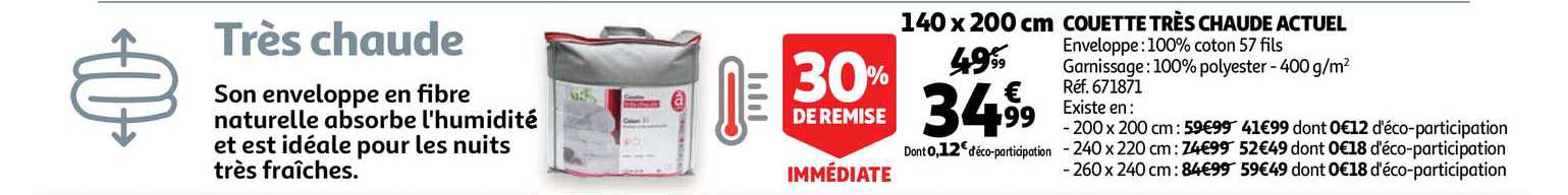 couette très chaude actuel 30% remise immédiate