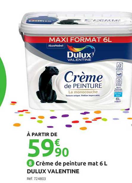 Crème De Peinture Mat 6 L Dulux Valentine