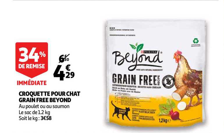 croquette pour chat grain free beyond 34% de remise immédiate