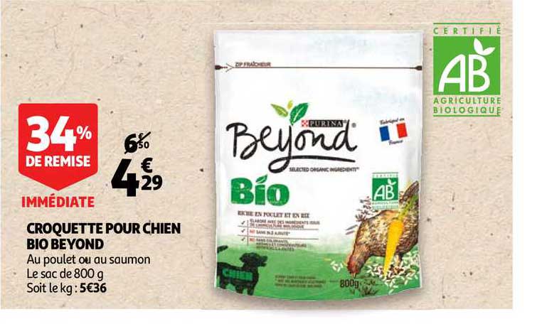 croquette pour chien bio beyond 34% de remise immédiate
