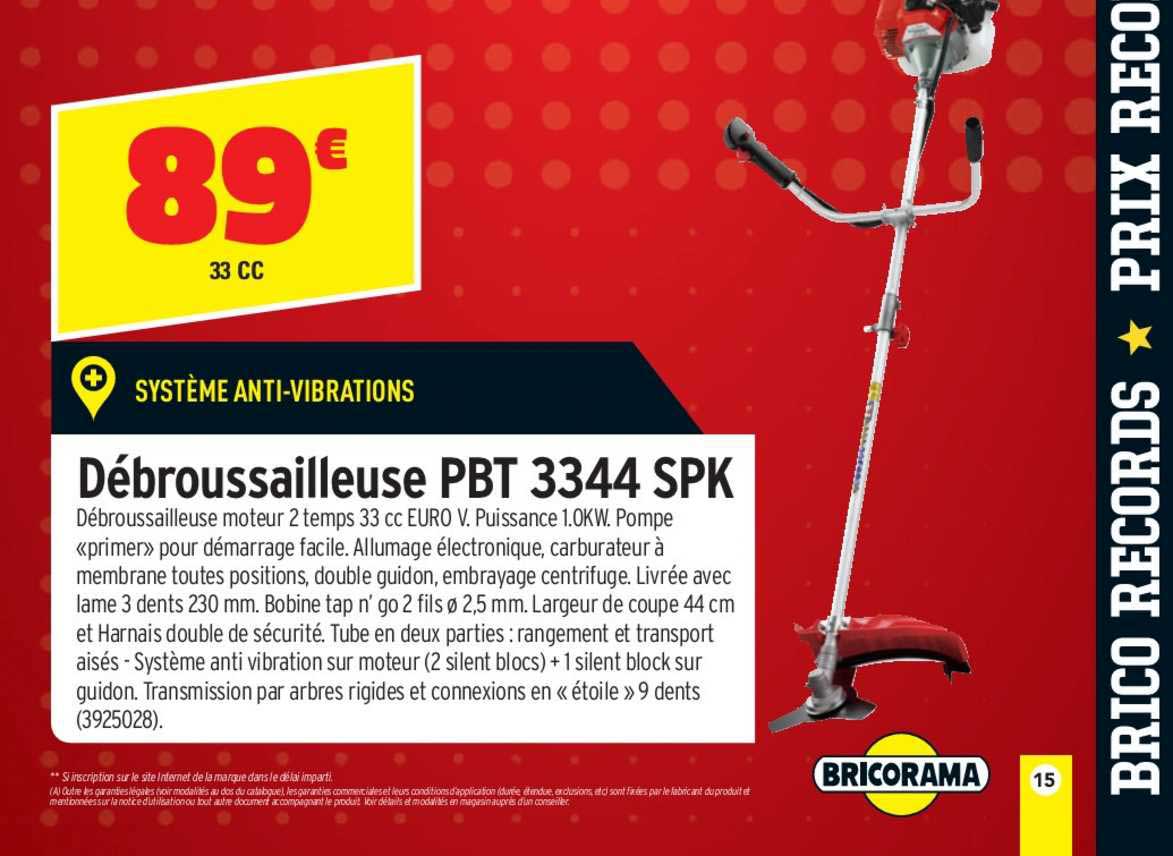 débroussailleuse pbt 3344 spk