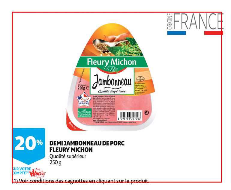 demi jambonneau de porc fleury michon