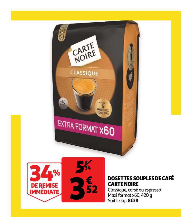 Dosettes Souples De Café Carte Noire 34% De Remise Immédiate