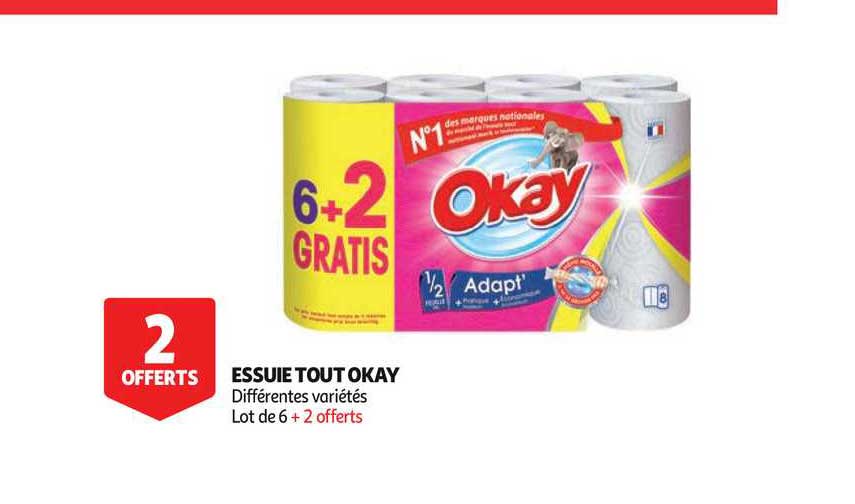 essuie tout okay 2 offerts