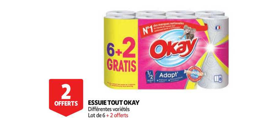 Essuie Tout Okay 6+2 Offerts