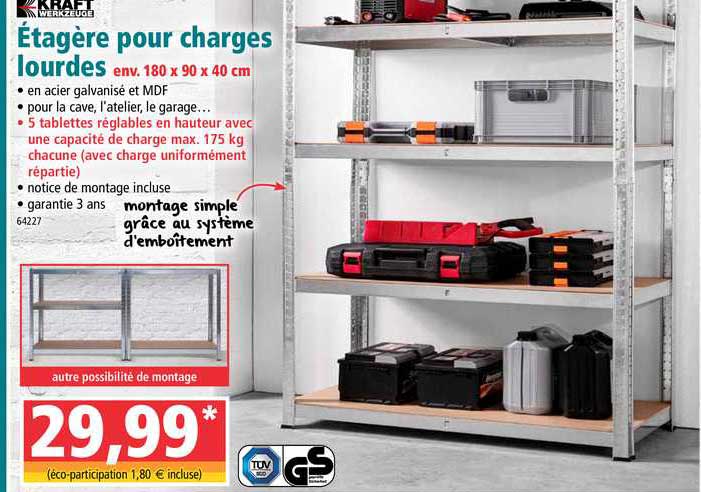 étagère pour charges lourdes kraft werkzeuge