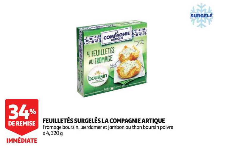 feuilletés surgelés la compagnie artique 34% de remise immédiate