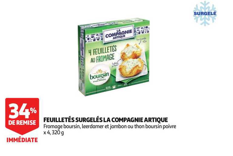 feuilletés surgelés la compagnie artique 34% de remise immédiate