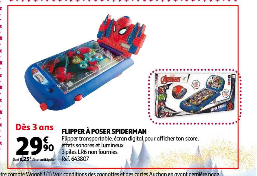 flipper à poser spiderman