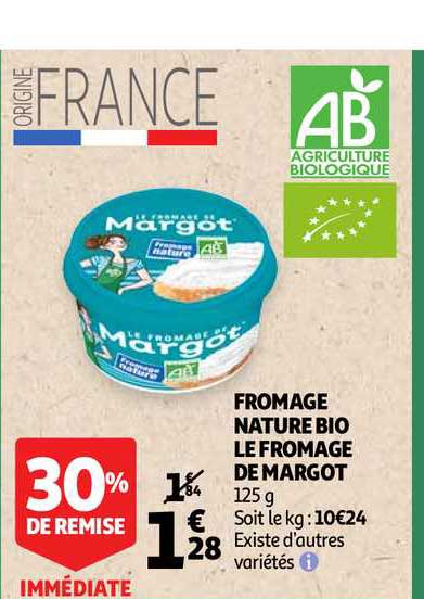 Fromage Nature Bio Le Fromage De Margot 30% De Remise Immédiate