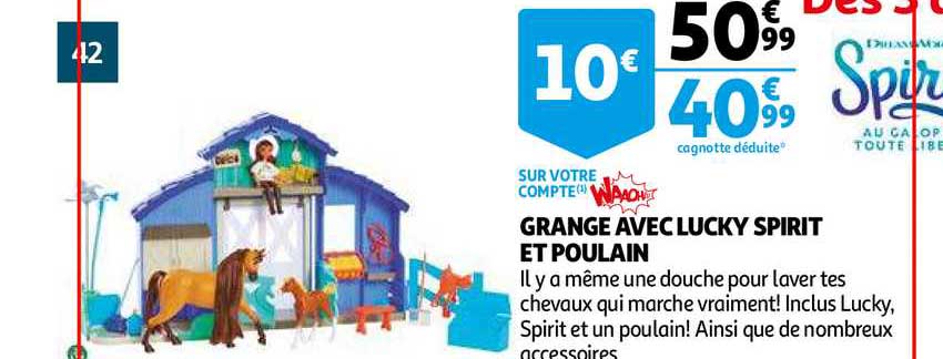 grange avec lucky spirit et poulain