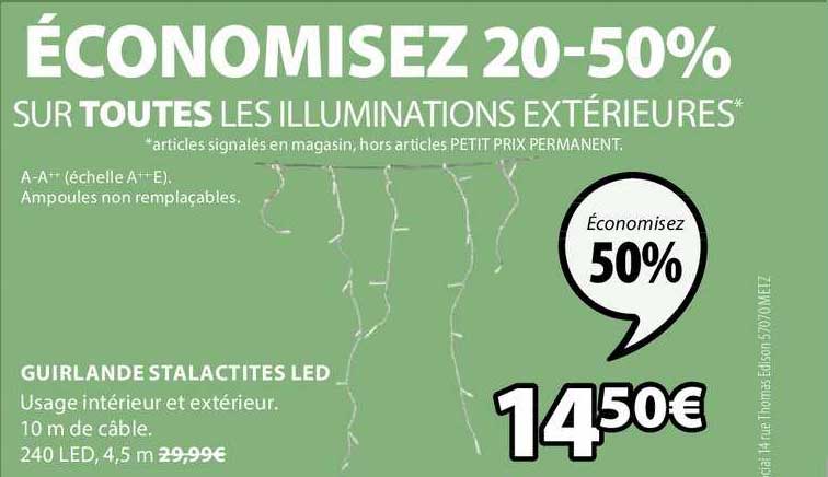 guirlande stalactites led