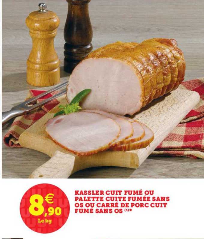 Kassler Cuit Fumé Ou Palette Cuite Fumée Sans Os Ou Carrée De Porc Cuit Fumé Sans Os