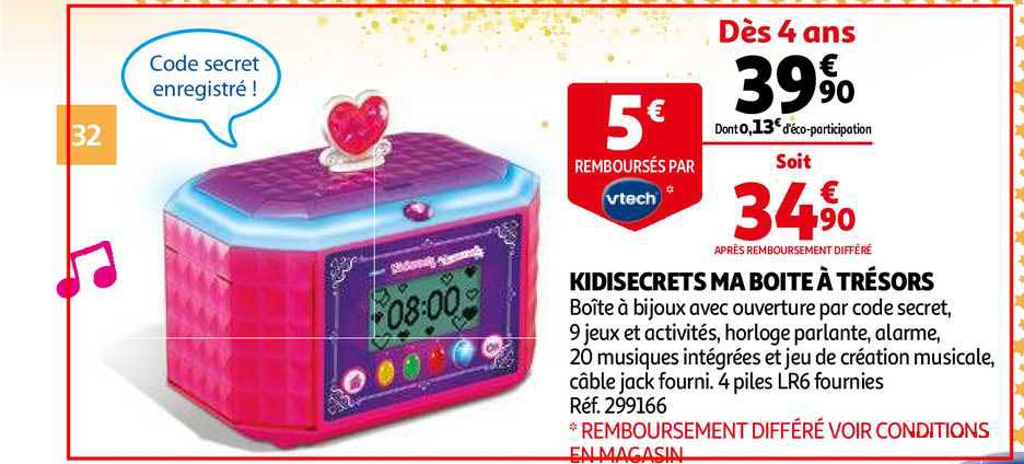 kidisecrets ma boite à trésors vtech