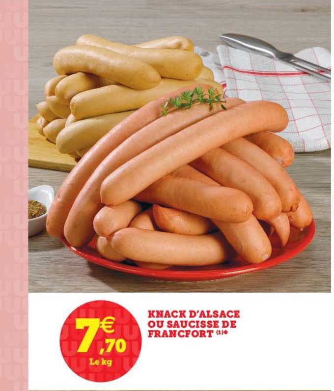 knack d'alsace ou saucisse de francfort