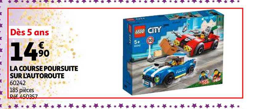 la course poursuite sur l'autoroute lego city