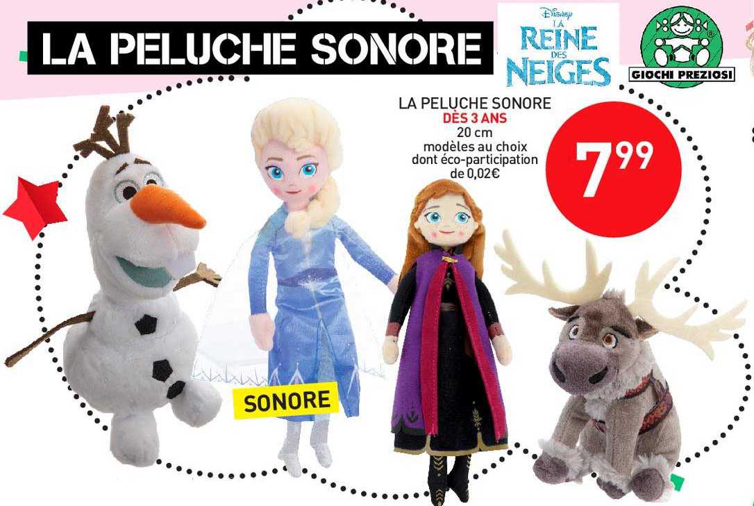 la peluche sonore la reine des neiges giochi preziosi