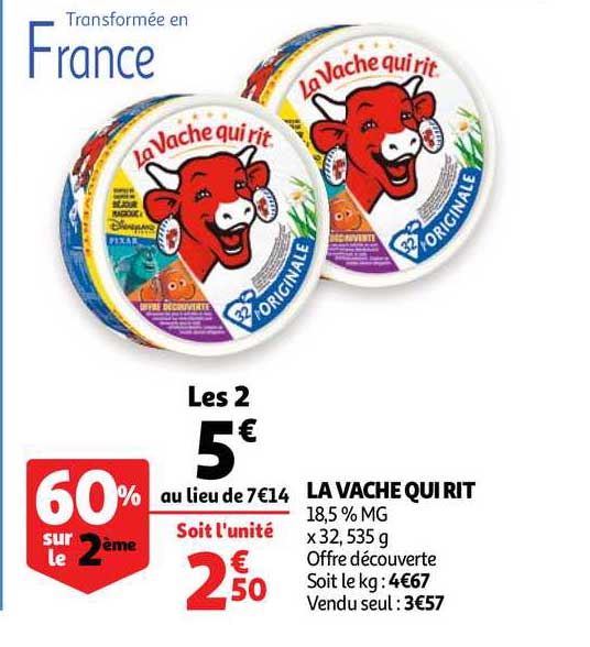 la vache qui rit 60% sur le 2e
