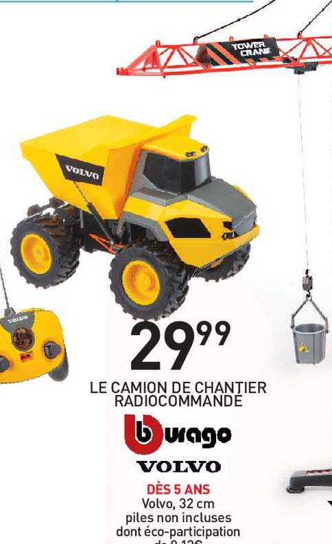 le camion de chantier radiocommande burago volvo
