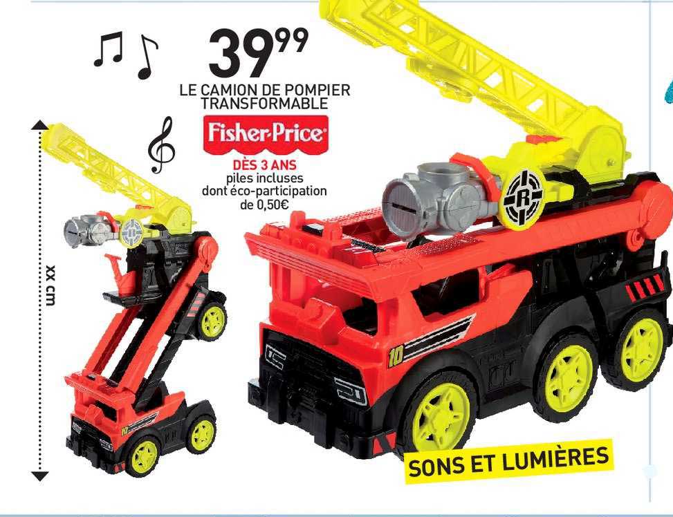 le camion de pompier transformable fisher price