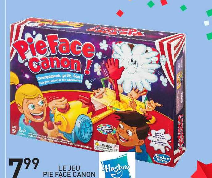 le jeu pie face canon hasbro