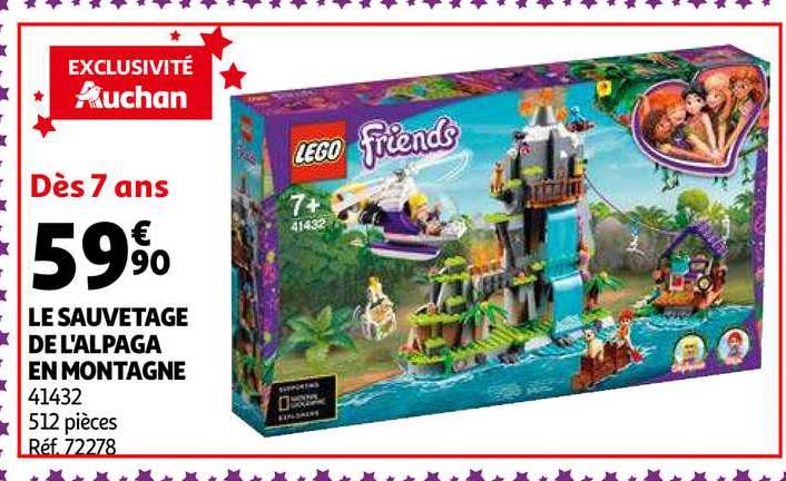 le sauvetage de l'alpaga en montagne lego friends
