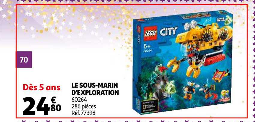 le sous marin d'exploration lego city