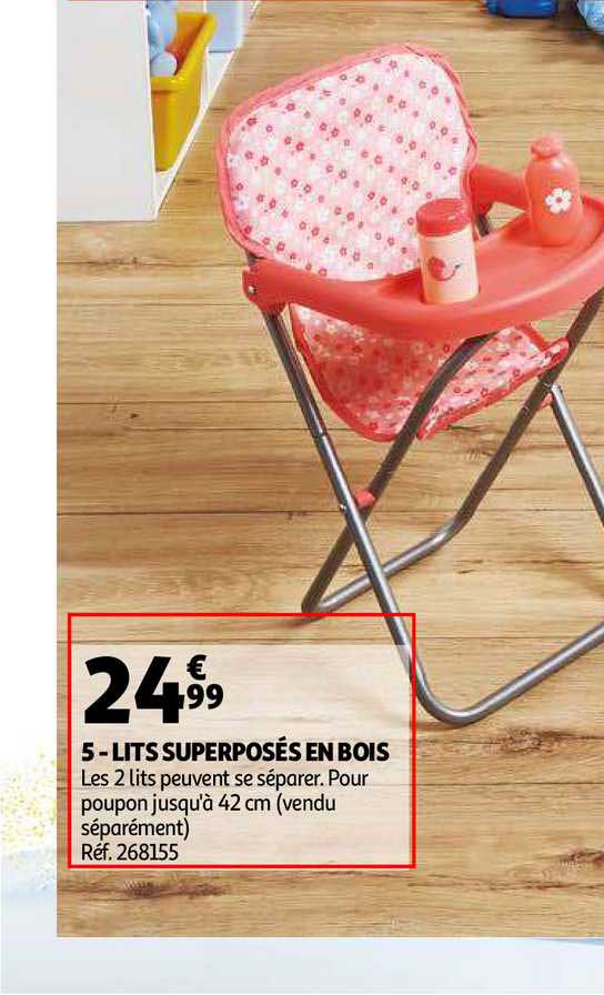 lits superposés en bois