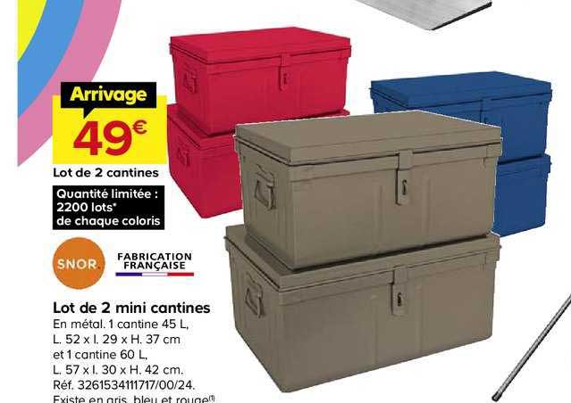 lot de 2 mini cantines snor