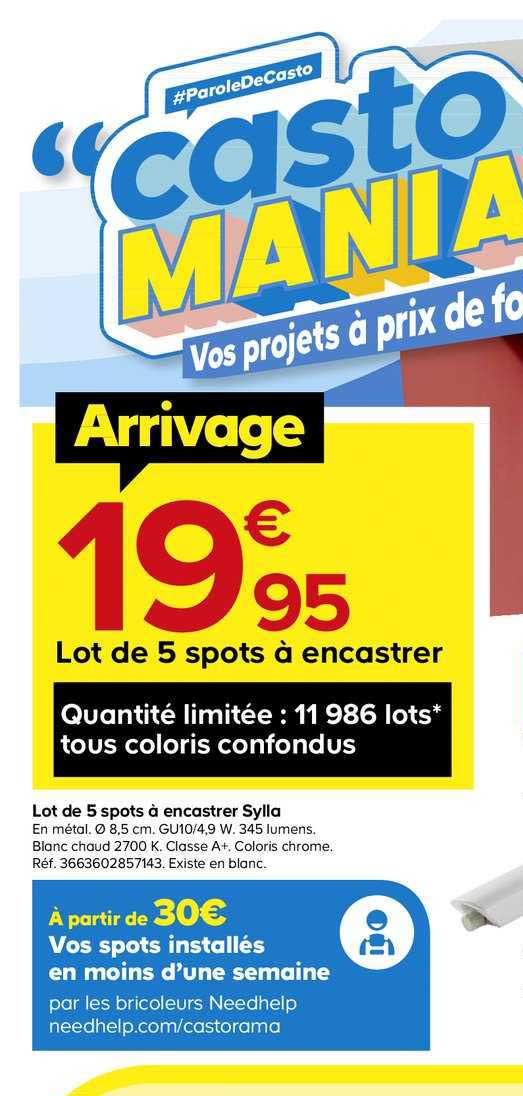 lot de 5 spots à encastrer sylla