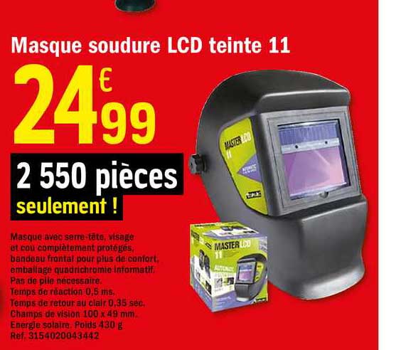 masque soudure lcd teinte 11