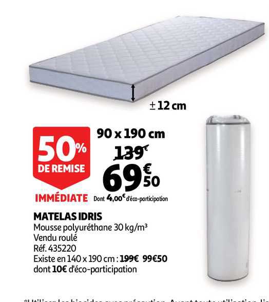 Matelas Idris 50% De Remise Immédiate