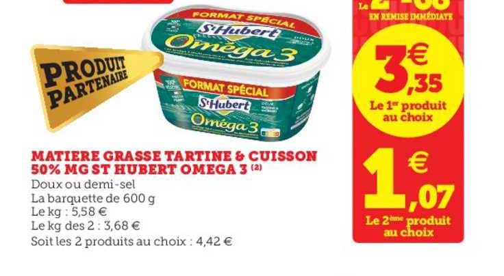 matière grasse tartine & cuisson 50% m.g. st hubert omega 3