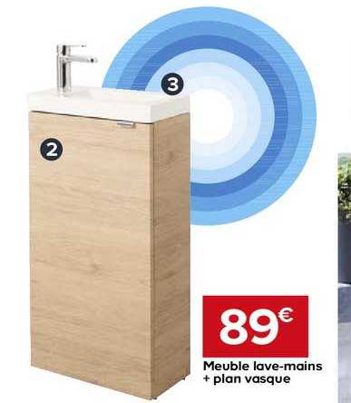 meuble lave mains + plan vasque