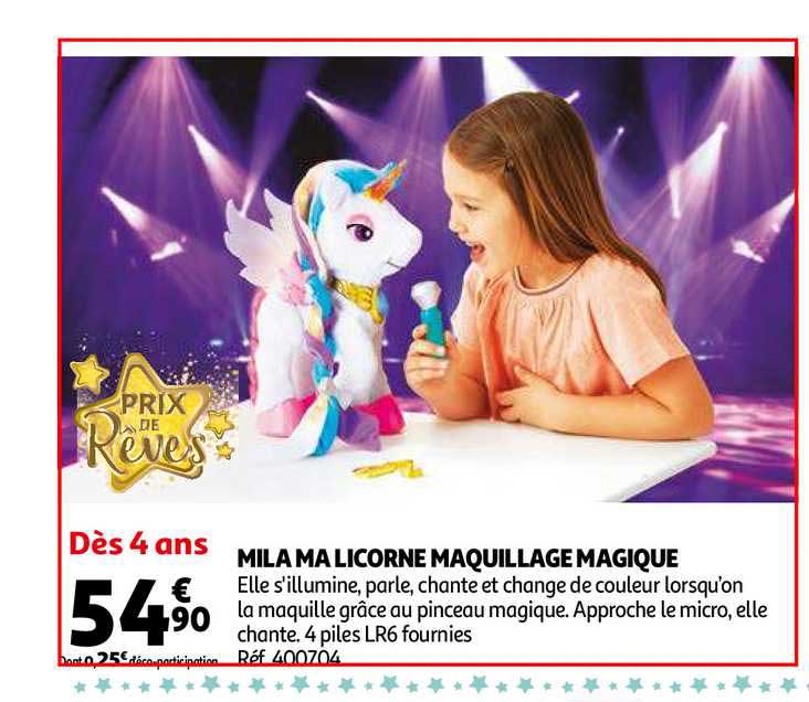 mila ma licorne maquillage magique prix de rêves