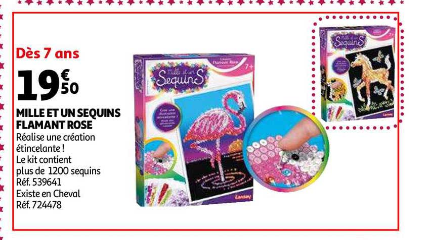 mille et un sequins flamant rose