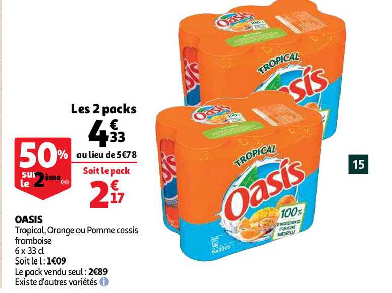 Oasis 50% Sur Le 2ème