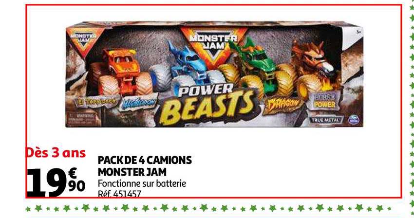 pack de 4 camions monster jam