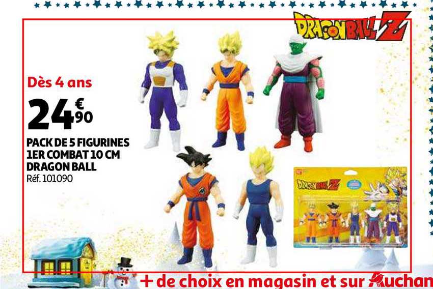 pack de 5 figurines 1er combat 10 cm dragon ball