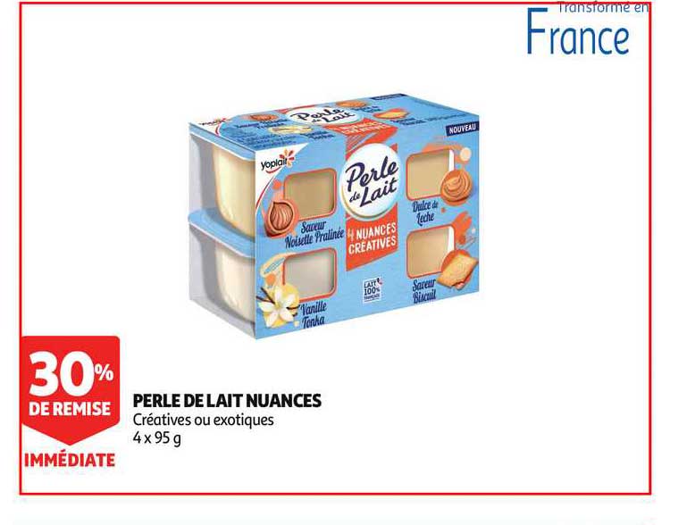 perle de lait nuances 30% de remise immédiate