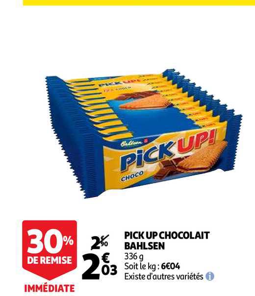 pick up chocolait bahlsen 30% de remise immédiate