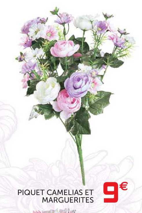 Piquet Camelias Et Marguerites