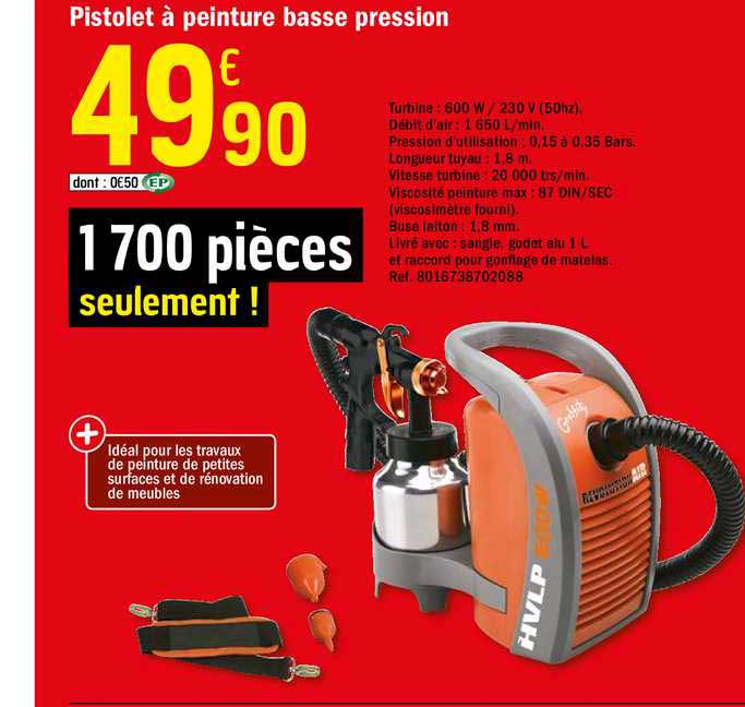 Pistolet à Peinture Basse Pression