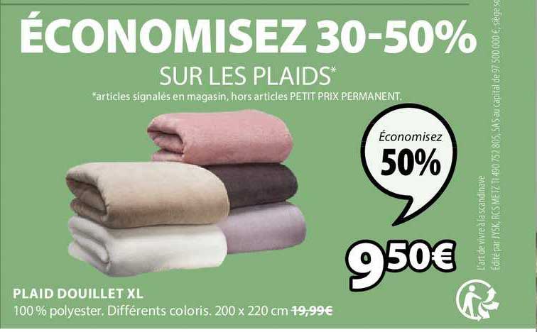 plaid douillet xl