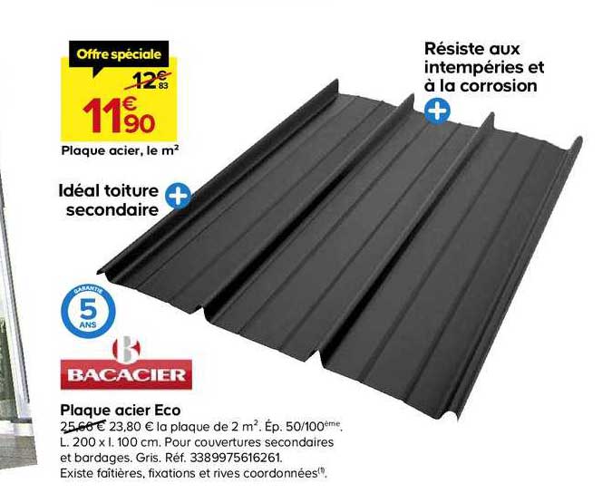 Plaque Acier Eco Bacacier