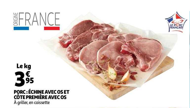 Porc échine Avec Os Et Côte Première Avec Os